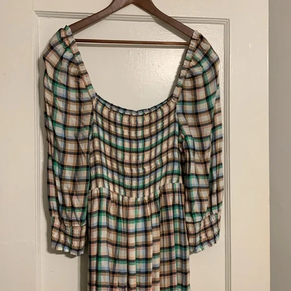 ✨ Anthropologie Cerie Smocked Midi Dress Sz M - Picture 6 of 10